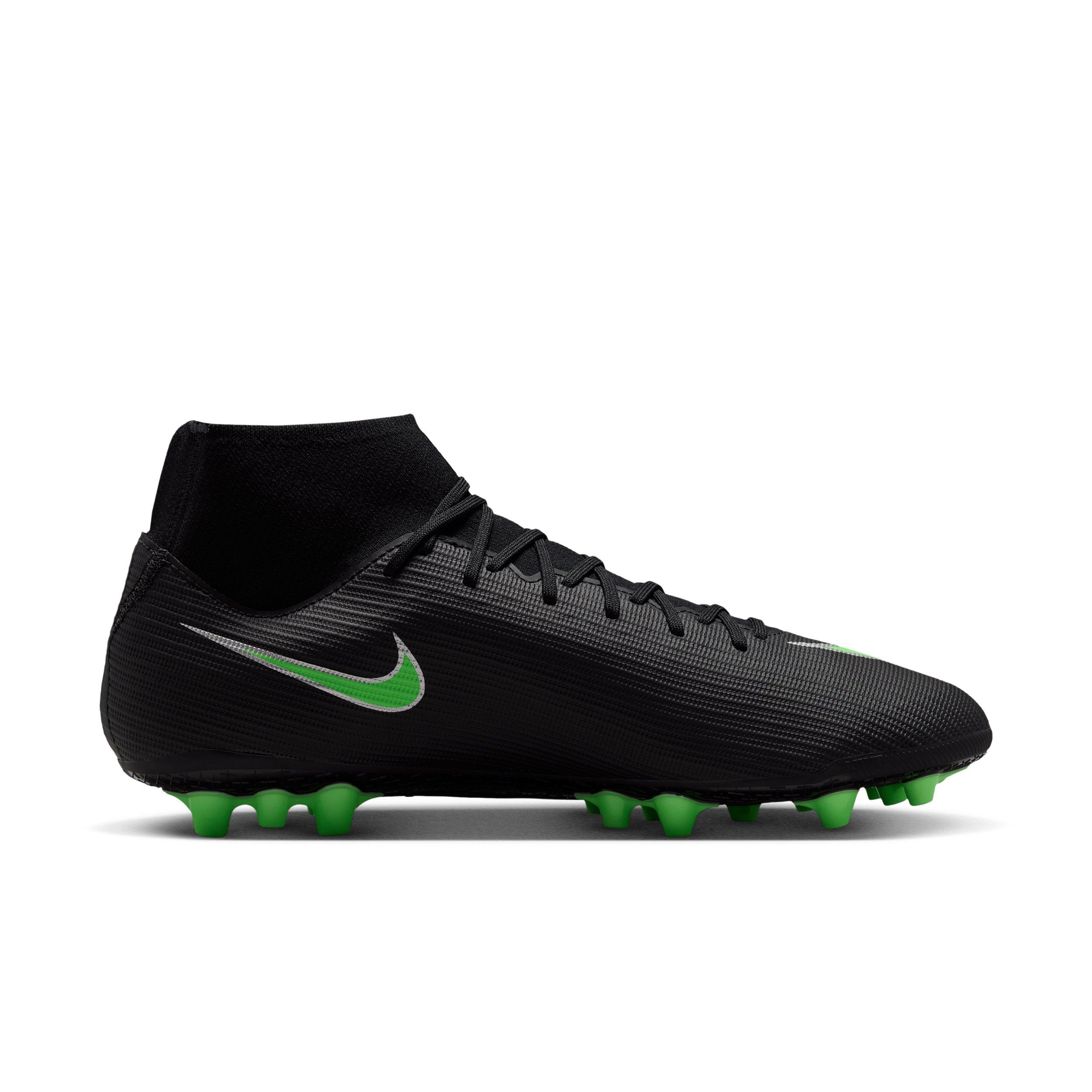 Nike Mercurial Superfly 11 Academy AG  "Black/Black/Illusion Green" Men's Soccer Cleat - BLACK/BLACK/GREEN